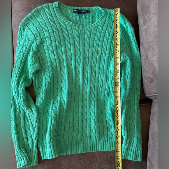 Ralph Lauren Cable-Knit Cotton Crewneck Sweater - Picture 2 of 3